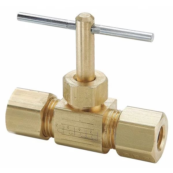 Needle Valve, 1/4 In., Compressn-Compressn, Parker, Mfr#: NV105C-4
