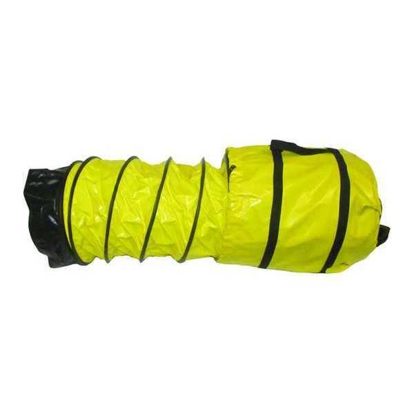 Ventilation Duct, 8 in x 25 ft, Blk/Ylw, Americ, Mfr#: AM-DS0825CB