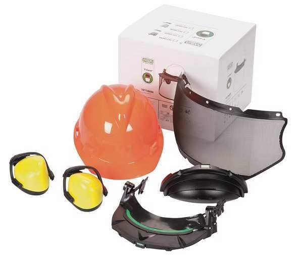 Front Brim Hard Hat, Type 1, Class E, Ratchet (4-Point), Hi-Vis Orange, Msa Safety, Mfr#: 10118694