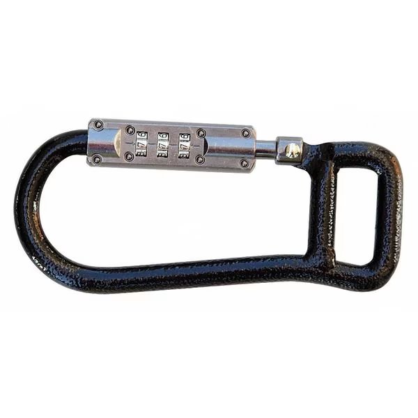 Locking Carabiner Clip, Steel, Black, Lockstraps, Mfr#: 801