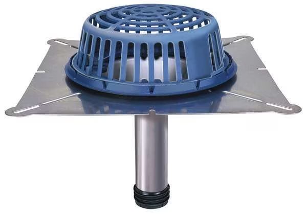 4 " Dia., Stainless Steel; Clamp: Cast Iron; Gasket: Neoprene, Roof Drain, Zurn, Mfr#: RD2150-SS4