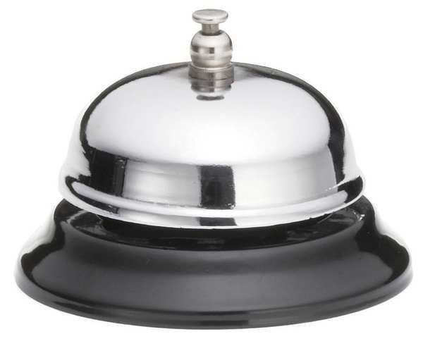 Call Bell, 3-3/8L x 3-3/8W x 2-3/8H, Metal, Tablecraft, Mfr#: 8381