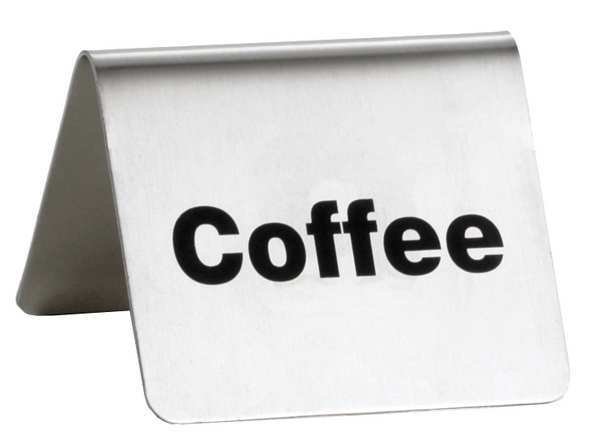 Coffee Buffet Sign, SS, Silver, Tablecraft, Mfr#: B1