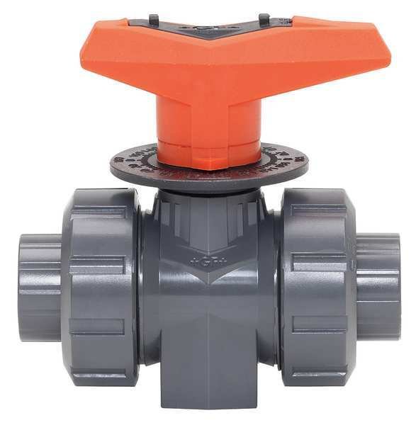 Metering Ball Valve, 1/2 In, PVC, Gf Piping Systems, Mfr#: 161523532