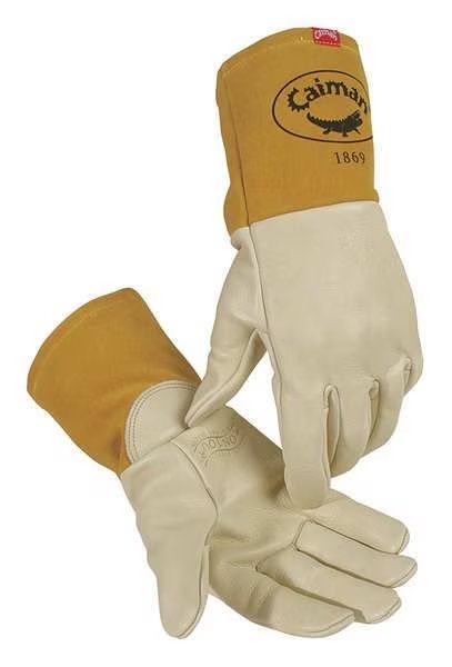 MIG Welding Gloves, Cowhide Palm, XL, PR, Caiman, Mfr#: 1869-6