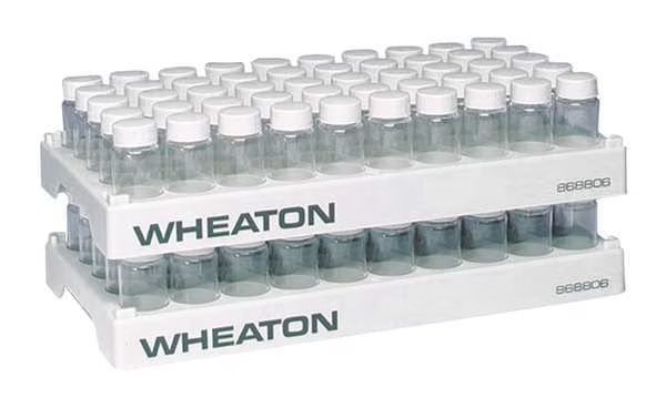 Vial Rack, Holds 50, PK5, Wheaton, Mfr#: 868806