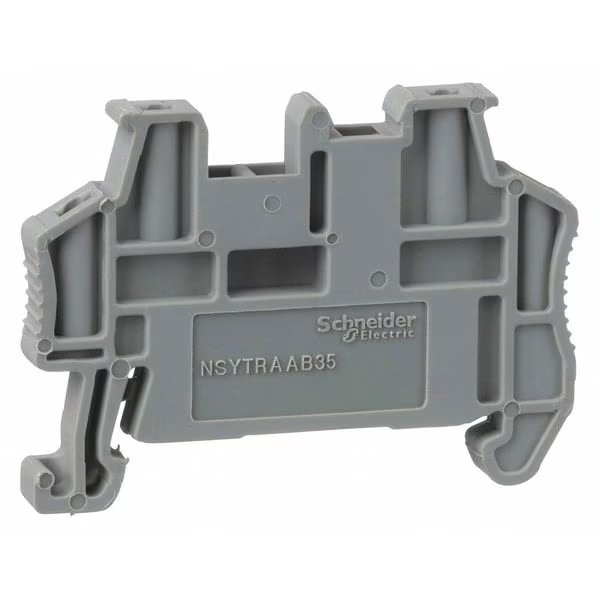 End Clamp, Clip-OnMnt, 35mm DIN Rail, Schneider Electric, Mfr#: NSYTRAAB35