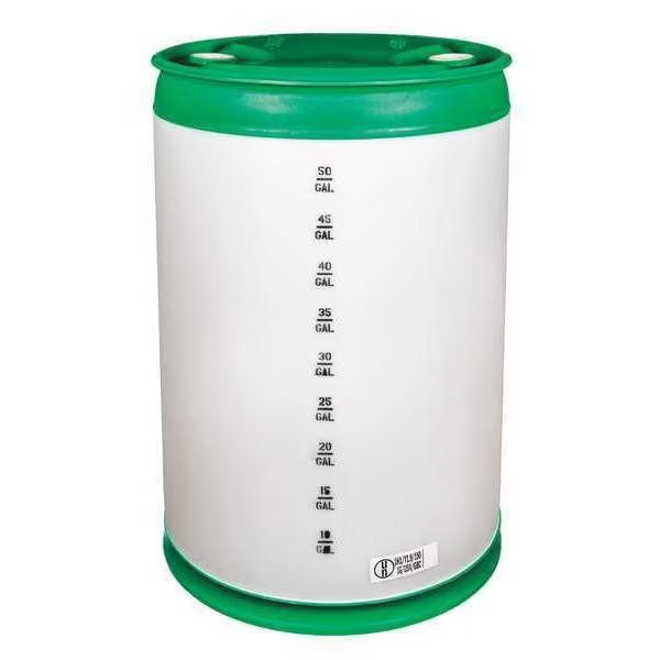Closed Head Transport Drum, Polyethylene, 55 gal, Unlined, White, EnjoyTool Select, Mfr#: TH55N-GPC