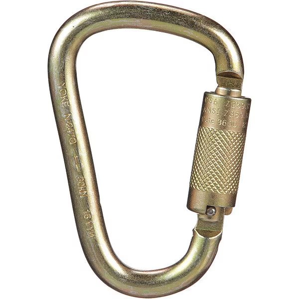 Carabiner, Auto-Lock, 4 9/10 in Length, Steel, Bare Aluminum, Msa Safety, Mfr#: 10089207