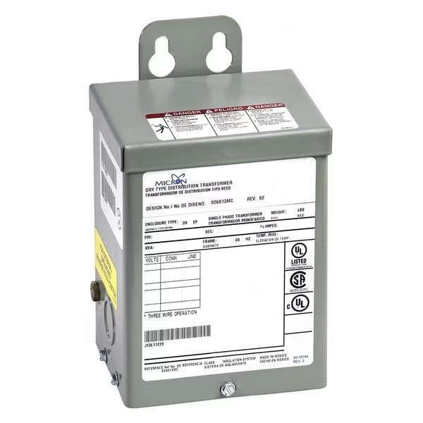 Transformer, 1KVA, 240 x 480 to 24/48, Buck Boost, Mfr#: J001K1KC1A02