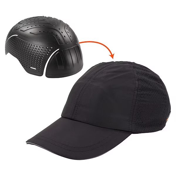 Bump Cap, Baseball, Polyethylene, None Suspension, Fits Hat Size One Size Fits Most, Ergodyne, Mfr#: 8947