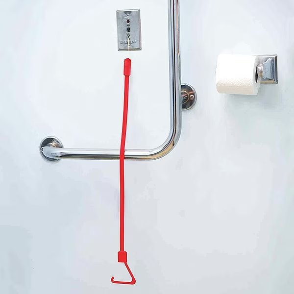 Red Pull Cord, 3 ft., Open Handle, Alco, Mfr#: AL-81977A
