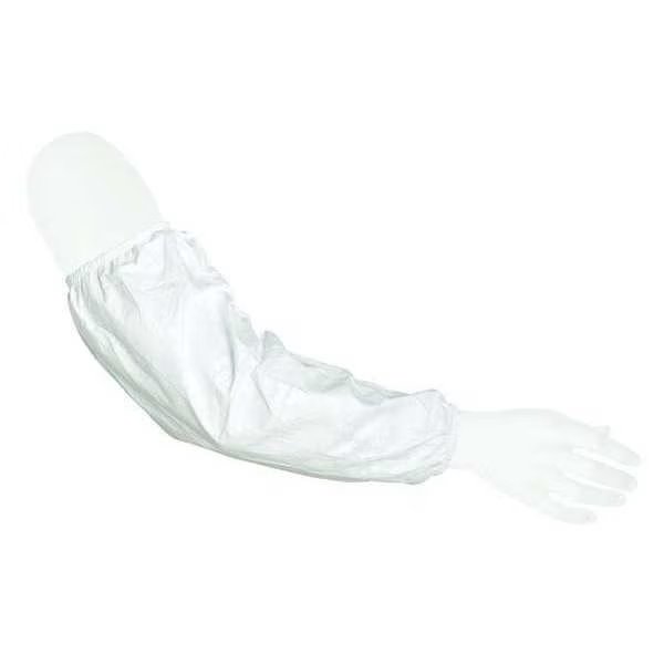 Tyvek Isoclean Sleeve, White, 18 in., PK100, Dupont, Mfr#: IC501BWH0001000C