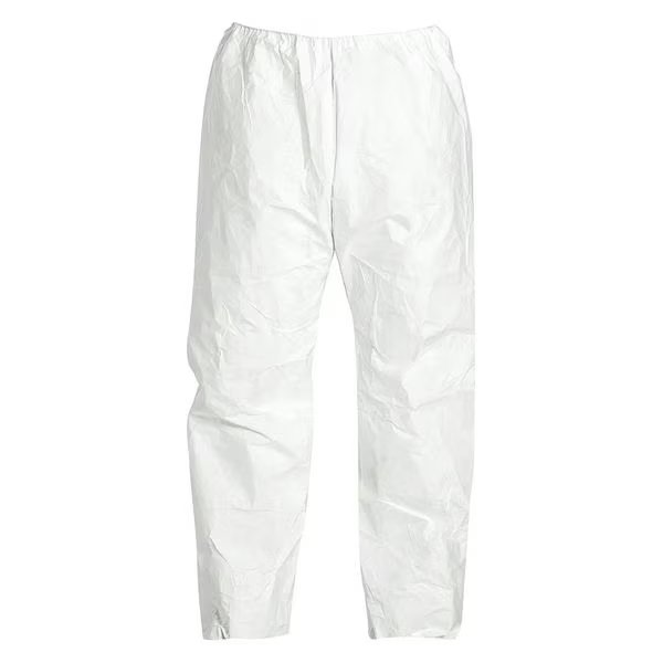 Disposable Pants , Xl , White , Polyolefin , Elastic Waist, Dupont, Mfr#: TY350SWHXL005000