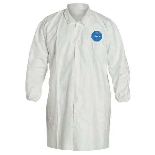 Disp LabCoat, Polyethylene, White, 4XL, PK30, Dupont, Mfr#: TY211SWH4X003000