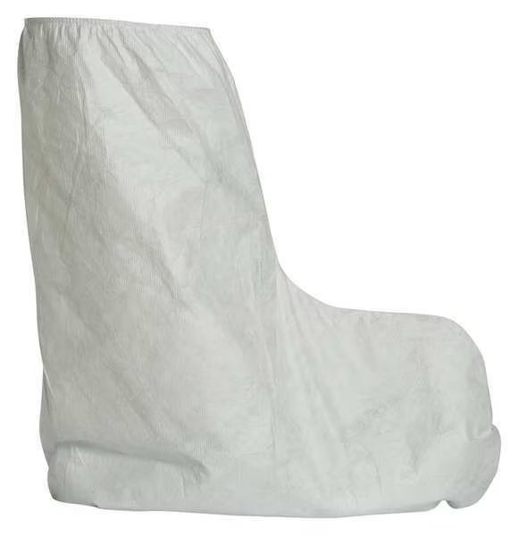 Tyvek 400 Boot Covers, Serged, White, Universal, PK100, Dupont, Mfr#: TY454SWH00010000