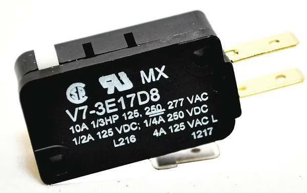 Miniature Snap Action Switch, Pin, Plunger Actuator, SPDT, 10A @ 240V AC Contact Rating, Honeywell, Mfr#: V7-3E17D8