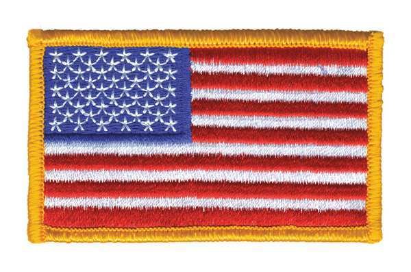 Embroidered Patch, U.S. Flag, Dark Gold, Heros Pride, Mfr#: 0003HP