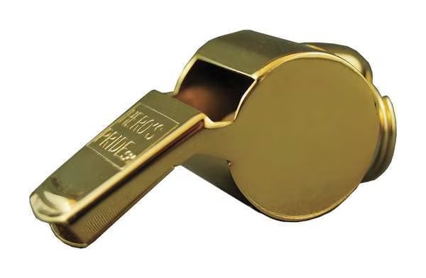 Whistle, Metal, Gold, Heros Pride, Mfr#: 4010G