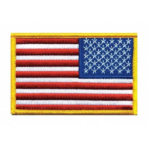 Embroidered Patch, U.S. Flag, Medium Gold, Heros Pride, Mfr#: 0022