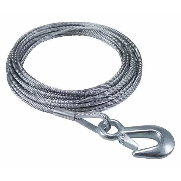 Winch Cable w/Hook, 25 Ft. x 3/16 In, Dutton-Lainson, Mfr#: 6210