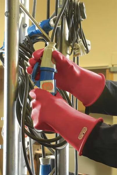 Electrical Gloves, Class 00, Red, Sz 12, PR, Ansell, Mfr#: CLASS 00 R 11