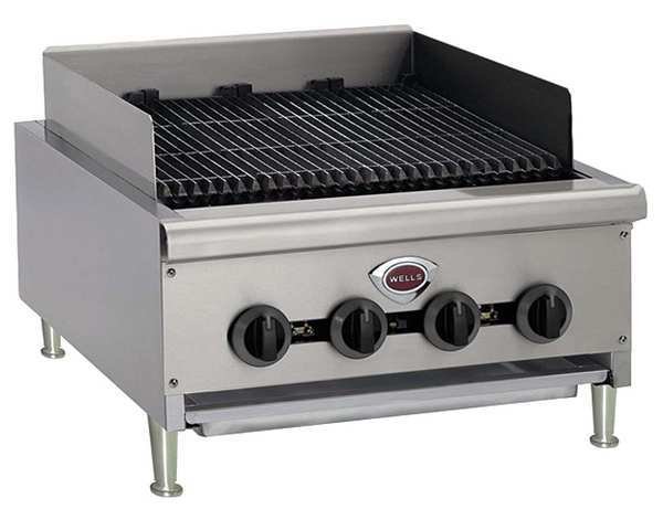 6 Burners Gas Countertop Charbroiler, 18-1/8