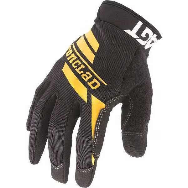 Mechanics Gloves, L, Black, Ribbed Stretch Nylon, Ironclad Performance Wear, Mfr#: WCG2-04-L