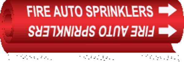 Pipe Marker, Fire Auto Sprinklers, 5686-I, Brady, Mfr#: 5686-I