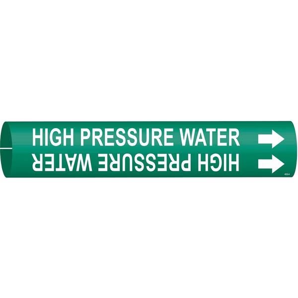 Pipe Marker, High Pressure Water, 4332-B, Brady, Mfr#: 4332-B