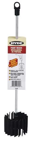 Paint Mixer, 5/16 Dia, 17-1/2 In, 5 Gallon, Hyde, Mfr#: 43430
