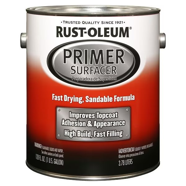 Primer Surfacer, Gray, Solvent Base, 1 gal, Rust-Oleum, Mfr#: 249332