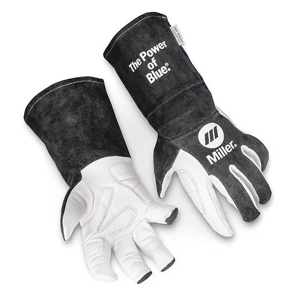 TIG Welding Gloves, Goatskin Palm, XL, PR, Miller Electric, Mfr#: 279899