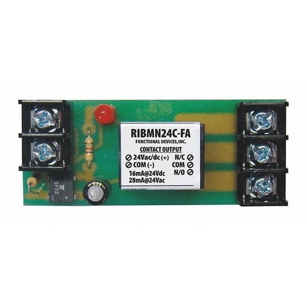 Track Mount Relay, 15A, SPDT, Functional Devices-Rib, Mfr#: RIBMN24C-FA