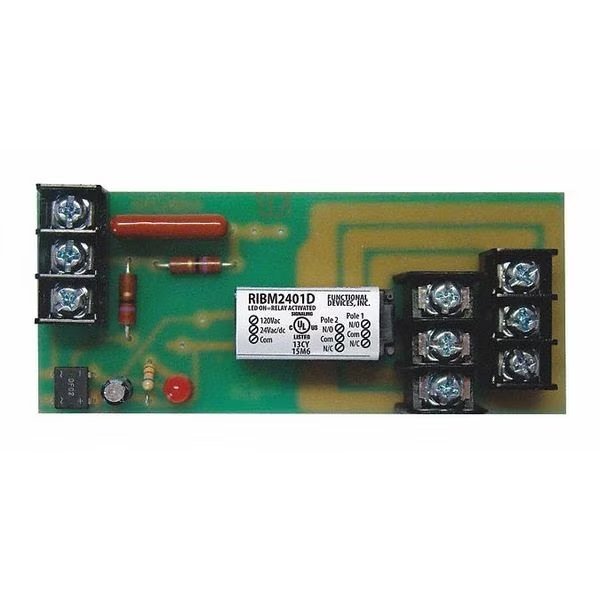 Track Mount Relay, 10A, DPDT, Functional Devices-Rib, Mfr#: RIBM2401D