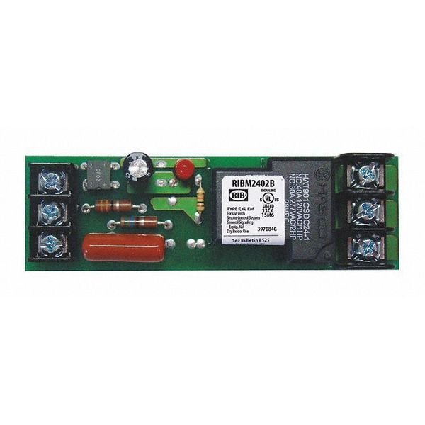 Track Mount Relay, 20A, SPDT, Coil Volts: 24VAC/DC, Functional Devices-Rib, Mfr#: RIBM2402B
