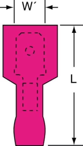 Male Disconnect, Red, 22-18AWG, PK25, 3M, Mfr#: MTI18-250Q