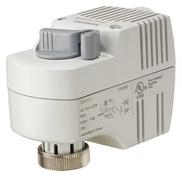 Zone Valve Actuator, 24V, Spring Return, Siemens, Mfr#: SFA71U