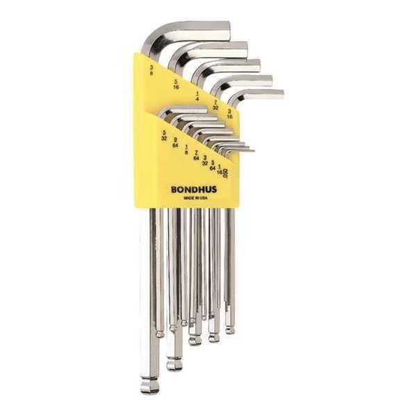 13 Piece SAE L-Shape Hex Key Set, 16937, Bondhus, Mfr#: 16937