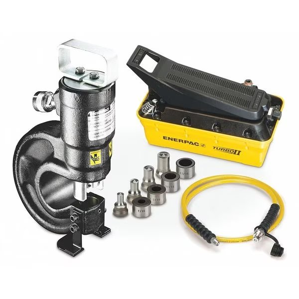 STP35A, 35 Ton, Hydraulic Punch and Standard Die Set with Air Pump, Enerpac, Mfr#: STP35A