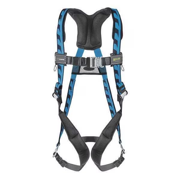 AirCore Full Body Harness, Quick Connect Buckles, Polyester, Blue, Size L/XL, Honeywell Miller, Mfr#: AC-QC/UBL