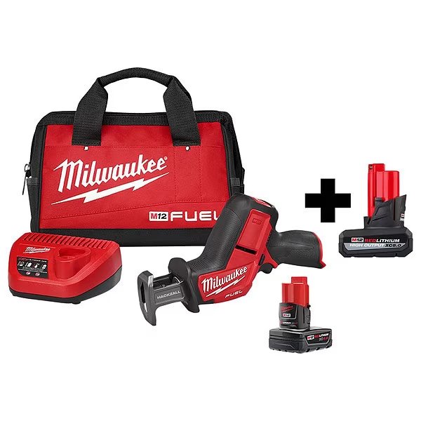 M12 HACKZALL Kit w M12 XC5.0 Battery, Milwaukee Tool, Mfr#: 2520-21XC, 48-11-2450