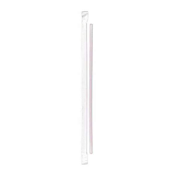 Clear, Jumbo Straws, Paper Wrapped, 10.25