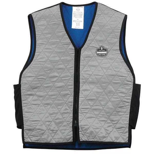 3XL Nylon Cooling Vest, Silver, Chill-Its By Ergodyne, Mfr#: 6665