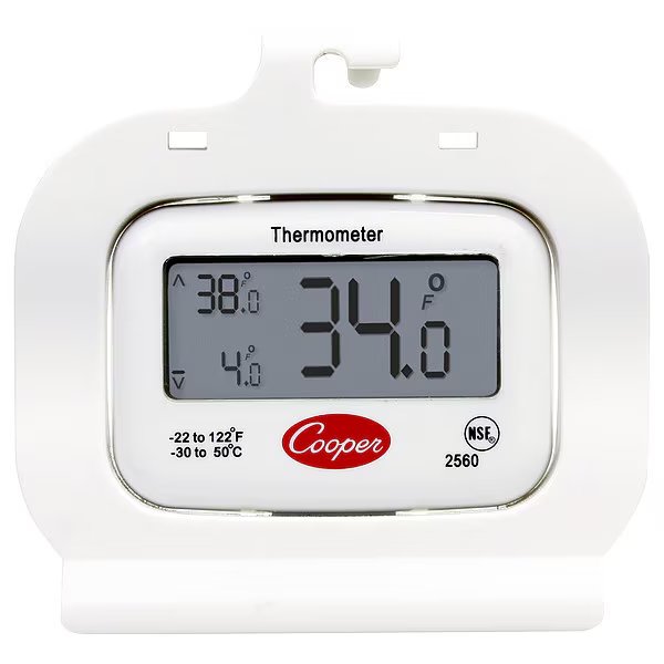 Food Srvc Thrmomtr, Frdg/Frzr, -22 to122 F, Cooper-Atkins, Mfr#: 2560