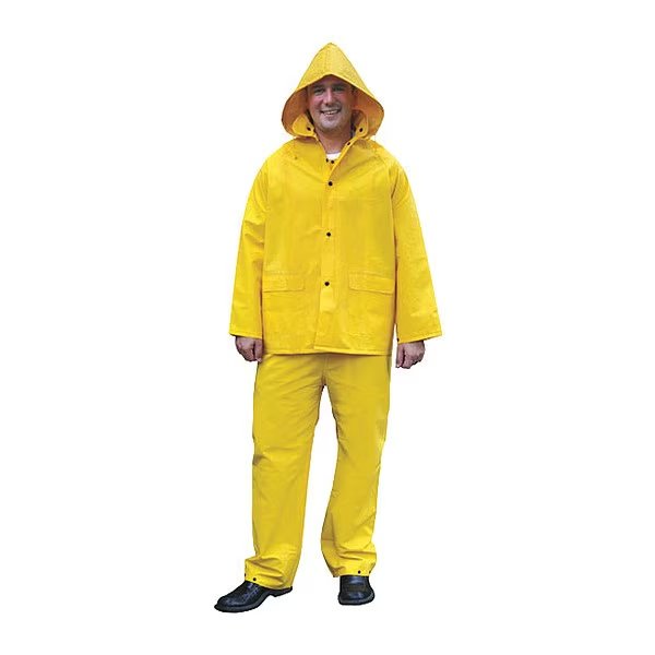Classic .35Mm PVC Poly Suit 3 Pc Ye, 2XL, Mcr Safety, Mfr#: 2003X2