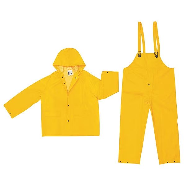 Classic .35Mm PVC Poly Suit 3 Pc Ye, M, Mcr Safety, Mfr#: 2003M