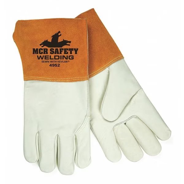 MIG/TIG Welding Gloves, Cowhide Palm, M, 12PK, Mcr Safety, Mfr#: 4952M