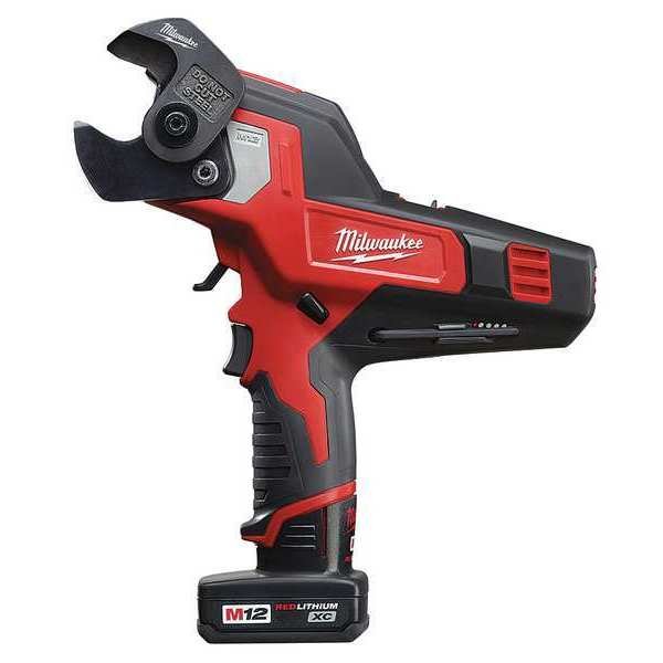 Cordless Cable Cutter, (1) 3.0Ah Battery & Hard Case Bundle, 12.0 V, Li-Ion Battery, M12 Series, Milwaukee Tool, Mfr#: 2472-21XC