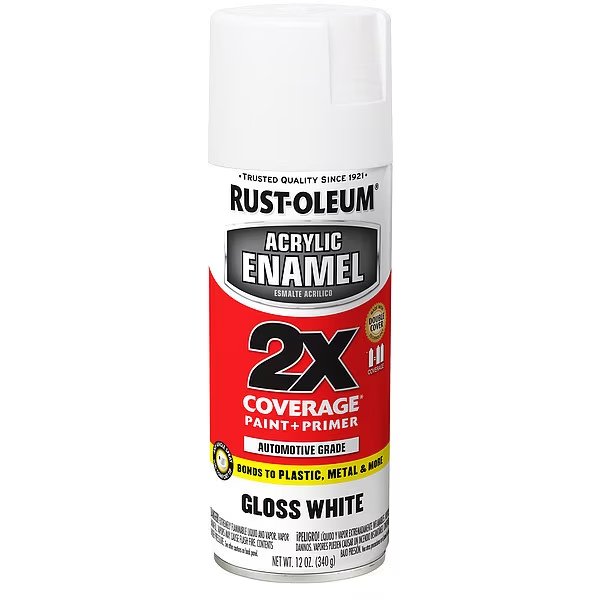 Acrylic Enamel Spray Paint, Gloss, White, Rust-Oleum, Mfr#: 271919